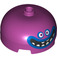 LEGO Magenta Steen 3 x 3 Rond Dome met Gezicht met Groot Smile en Tanden (49308 / 67169)