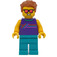 LEGO Man - Dark Paars Vest Minifiguur