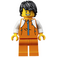 LEGO Man in Oranje Zipper Jack met Wit Armen Minifiguur