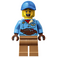 LEGO Man met Donker azuurblauw Jack en Riem Tas Minifiguur