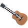 LEGO Medium donker vleeskleurig Guitar met Zilver Strings met Zwart Neck (27989)