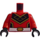 LEGO Rood Minifiguur Torso met Super Warrior Decoratie met Rood decorated Armen en Zwart Handen (973)