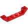 LEGO Rood Helling 1 x 6 (45°) Dubbele Omgekeerd met Open Midden (52501)