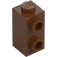 LEGO Roodachtig bruin Steen 1 x 1 x 1.6 met Twee noppen aan de zijkant (32952)