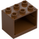 LEGO Roodachtig bruin Kast 2 x 3 x 2 met verzonken noppen (92410)