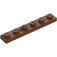 LEGO Roodachtig bruin Plaat 1 x 6 (3666)