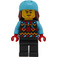 LEGO Snowboarder - Zwart Snowsuit Minifiguur