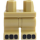 LEGO Zandbruin Minifiguur Medium Benen met Zwart Toes (37364)