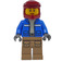 LEGO Wildlife Rescue Motorcyclist met Helm Minifiguur