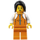 LEGO Vrouw in Oranje Zipper Jack met Wit Armen Minifiguur