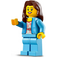 LEGO Vrouw met Blauw Jack met Bloemen Minifiguur