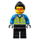 LEGO Vrouw met Oranje Veiligheidsbril, Blauw Jack en Veiligheidsvest Minifiguur