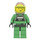 LEGO A-Vleugel Piloot met Groen Jumpsuit en Transparant Geel Vizier met Koptelefoon Minifiguur