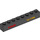 LEGO Zwart Steen 1 x 8 met Rood POWER en Geel TV TYPE Markeringen (1399 / 3008)