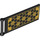 LEGO Zwart Vlag 7 x 3 met Staaf Handvat met Gold Solar Paneel (30292 / 105884)