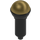 LEGO Zwart Microphone met Halve Gold Top (20274 / 93520)