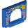 LEGO Blauw Paneel 4 x 16 x 10 met Gate Gat met Teddy Bears, Sterren en Paars Clouds (15626 / 50142)