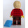 LEGO Boy met Checked Rood Shirt en Rugzak Minifiguur