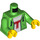 LEGO Fel groen Drone Boy Minifiguur Torso (973 / 76382)