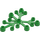 LEGO Fel groen Plant Bladeren 6 x 5 (2417)