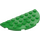 LEGO Fel groen Plaat 4 x 8 Rond Halve Cirkel (22888)