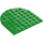 LEGO Fel groen Plaat 8 x 8 Rond Halve Cirkel (41948)