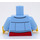 LEGO Helder lichtblauw Boy met Bright Licht Blauw Jack Minifiguur Torso (973 / 76382)