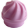 LEGO Fel roze Plaat 1 x 1 Rond met Swirled Top (3338 / 15470)