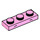 LEGO Fel roze Plaat 1 x 3 met Zwart eyebrows (3623 / 52100)