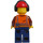 LEGO Bouwvakker met Helm en Koptelefoon Minifiguur