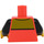 LEGO Koraalkleurig Torso met T-Shirt met Zwart Sleeves en Game Controller (973 / 76382)