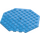 LEGO Donker azuurblauw Plaat 10 x 10 Octagonal met Gat (89523)