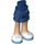 LEGO Donkerblauw Heup met Kort Dubbele Layered Rok met Blauw en Wit Shoes met Medium azuurblauw Laces (35629 / 92818)