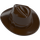 LEGO Donkerbruin Fedora Hoed (61506 / 88410)