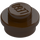 LEGO Donkerbruin Plaat 1 x 1 Rond (6141 / 30057)