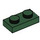 LEGO Donkergroen Plaat 1 x 2 (3023 / 28653)