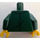 LEGO Donkergroen Vrouw in Donkergroen Jack met Rood Hoed Minifiguur Torso (973 / 76382)