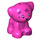 LEGO Donkerroze Hond (Sitting) met Magenta Spots (69901 / 77302)