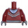 LEGO Donkerrood Jack over Dark Stone Grijs Hoodie Torso (973 / 76382)