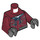 LEGO Donkerrood Jack over Dark Stone Grijs Hoodie Torso (973 / 76382)