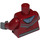 LEGO Donkerrood Jack over Dark Stone Grijs Hoodie Torso (973 / 76382)