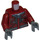 LEGO Donkerrood Jack over Dark Stone Grijs Hoodie Torso (973 / 76382)