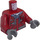 LEGO Donkerrood Jack over Dark Stone Grijs Hoodie Torso (973 / 76382)