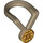 LEGO Donker zandbruin Medal met Gold Medallion met Dark Bruin Lines (104924)