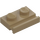 LEGO Donker zandbruin Plaat 1 x 2 met Deur spoor (32028)