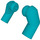 LEGO Donker turquoise Armen Matching Pair (Links en Rechts)