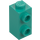 LEGO Donker turquoise Steen 1 x 1 x 1.6 met Twee noppen aan de zijkant (32952)