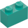 LEGO Donker turquoise Steen 1 x 2 met buis aan de onderzijde (3004 / 93792)