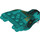 LEGO Donker turquoise Drakenkop Upper Kaak met Gold Tribal Tattoos en Zwart Scales (71545 / 72362)