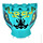 LEGO Donker turquoise Drakenkop Upper Kaak met Gold Tribal Tattoos en Zwart Scales (71545 / 72362)